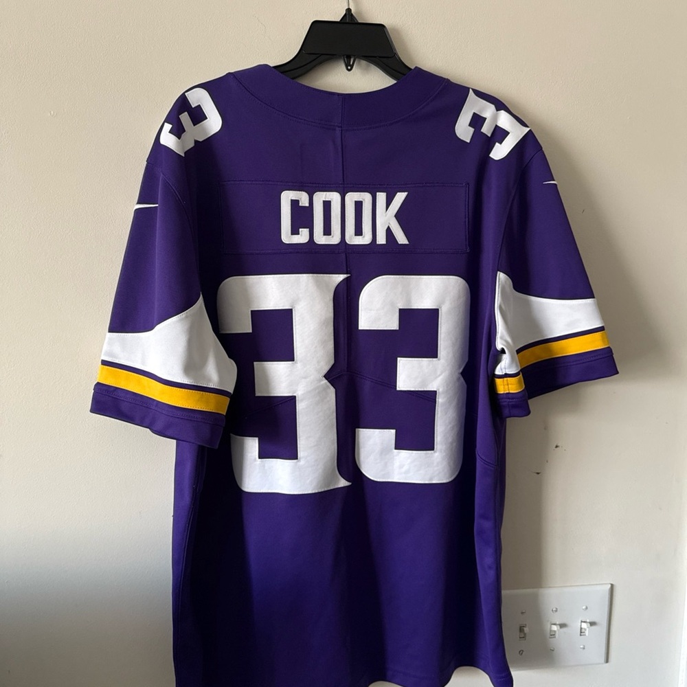 Men’s Nike DALVIN COOK #33 MINNESOTA VIKINGS Vapor Limited Jersey Sz XL - Purple - Picture 6 of 6